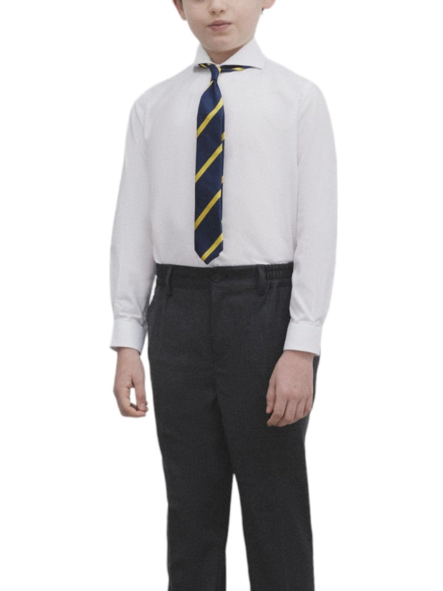 SILBON Camisa Vestir Kids Puño Simple Manga Larga para Niños