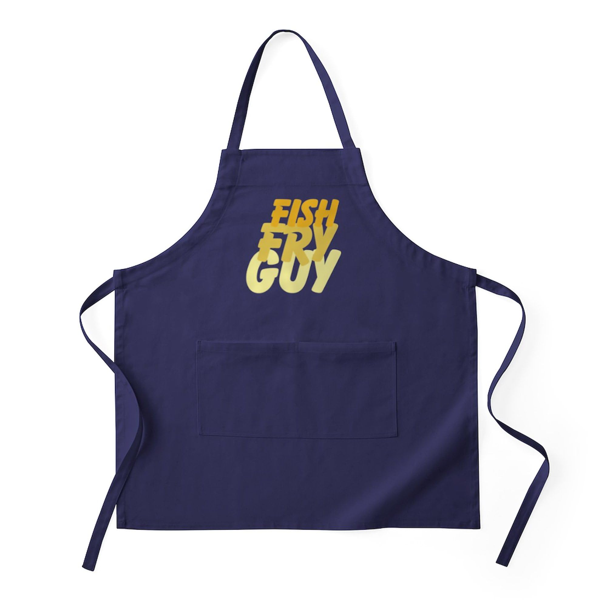 CafePress Fish Fry Guy Apron (Dark) Kitchen Apron ...