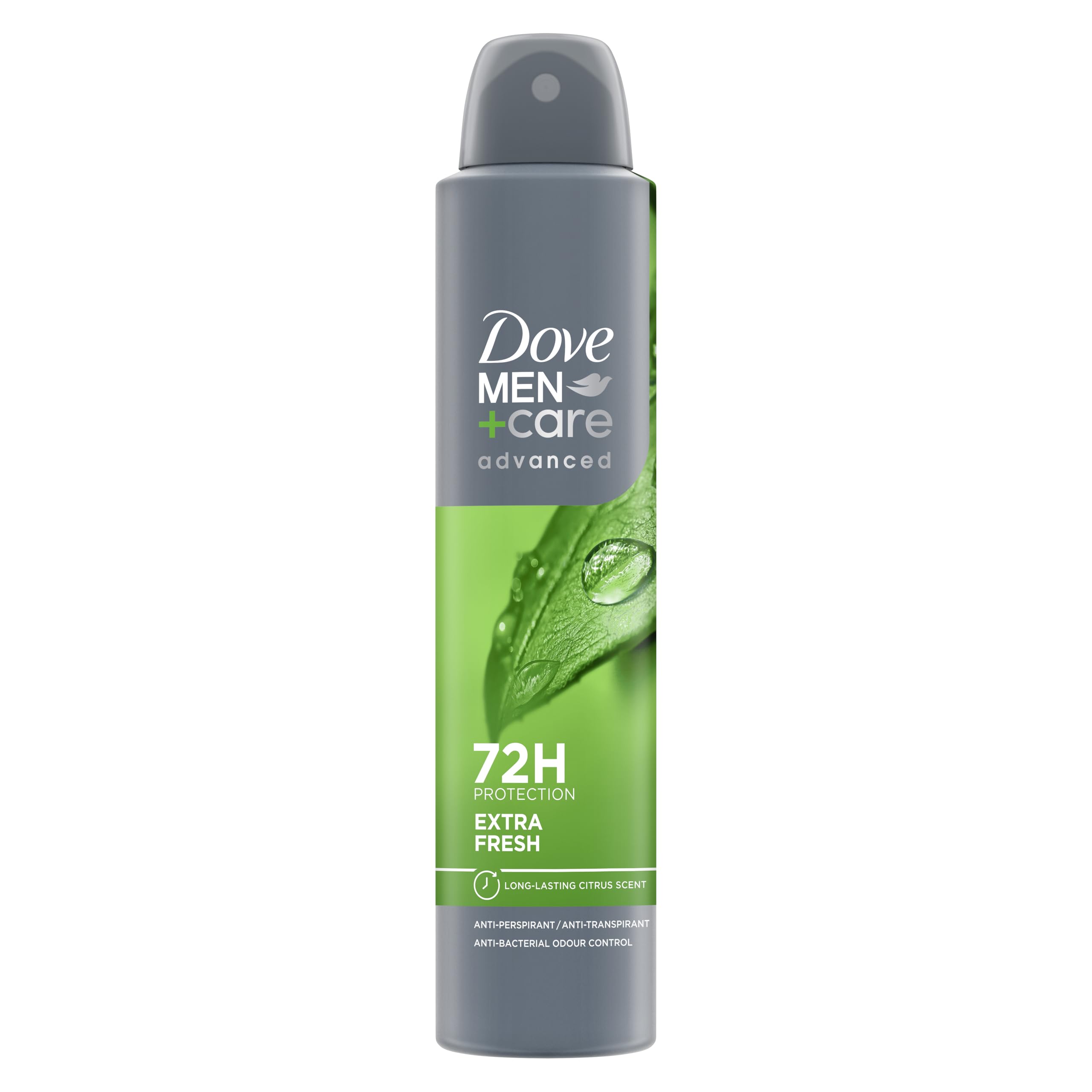 Dove Men+Care Advanced Extra Fresh Men's Antiperspirant Deodorant Body Spray with ¼ moisturising cream & Triple Action technology for 72 hour sweat and odour protection 200 ml