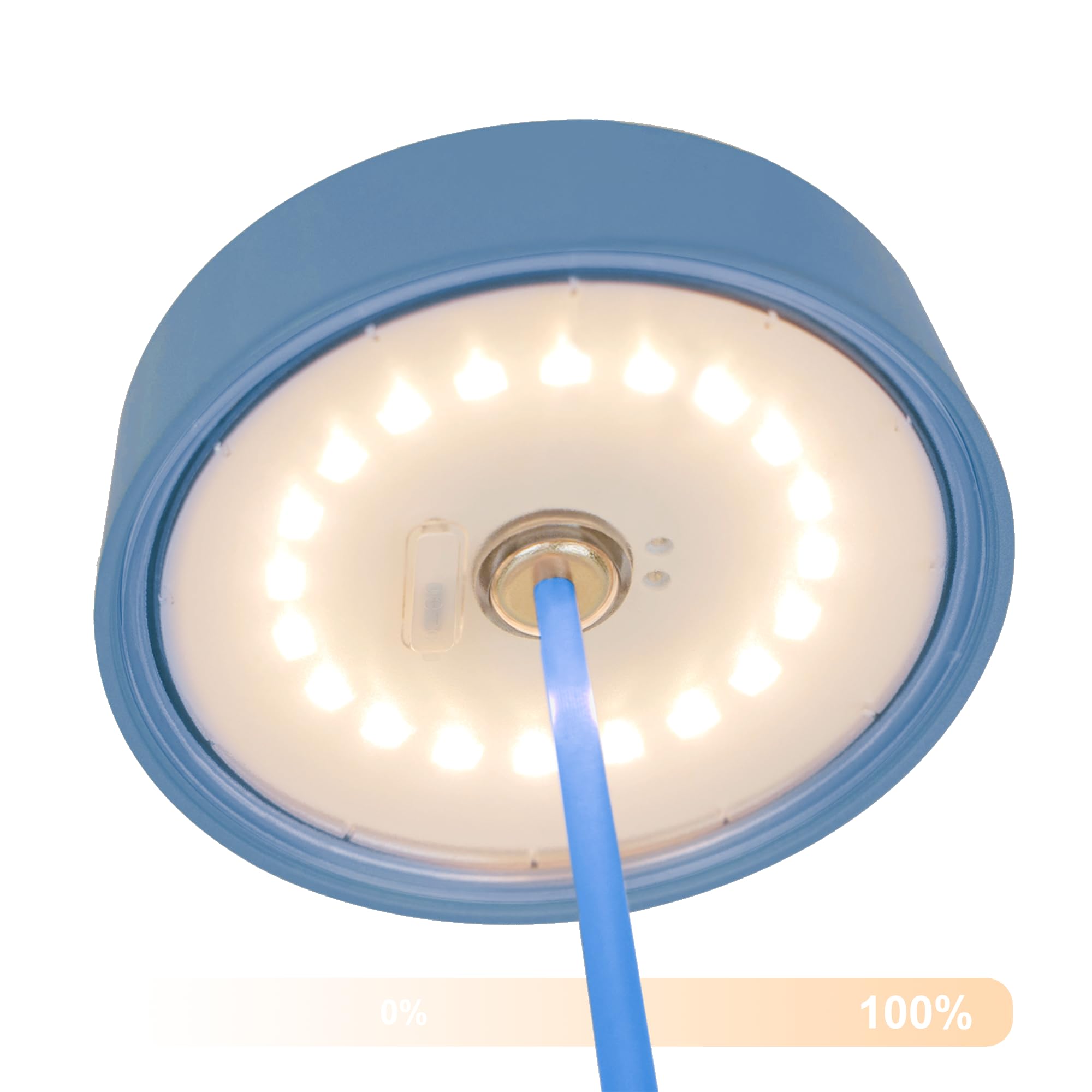Palmina 901,lampade da tavolo senza fili,lampade da tavolo ricaricabili E Dimmerabile In Alluminio,abat jour senza fili 4400mah,Protezione IP54,luce da tavolo esterno/Interno/Blu 2PZ