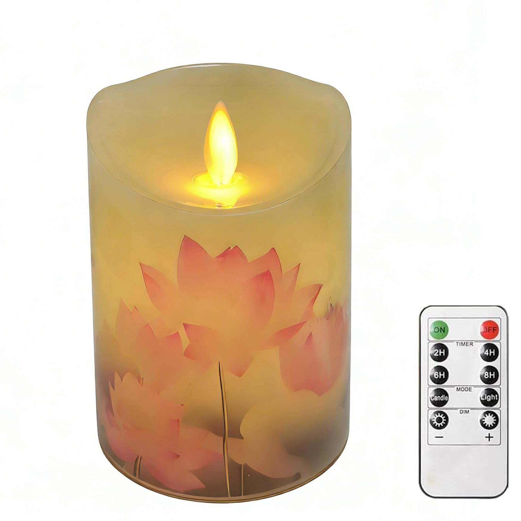 TXCAOT 電気 led ろうそく 仏壇用 電池式ろうそく リモコン付 揺らぐ炎 仏前ろうそく キャンドルライト 火を使わない 火災防止 (1PCS)