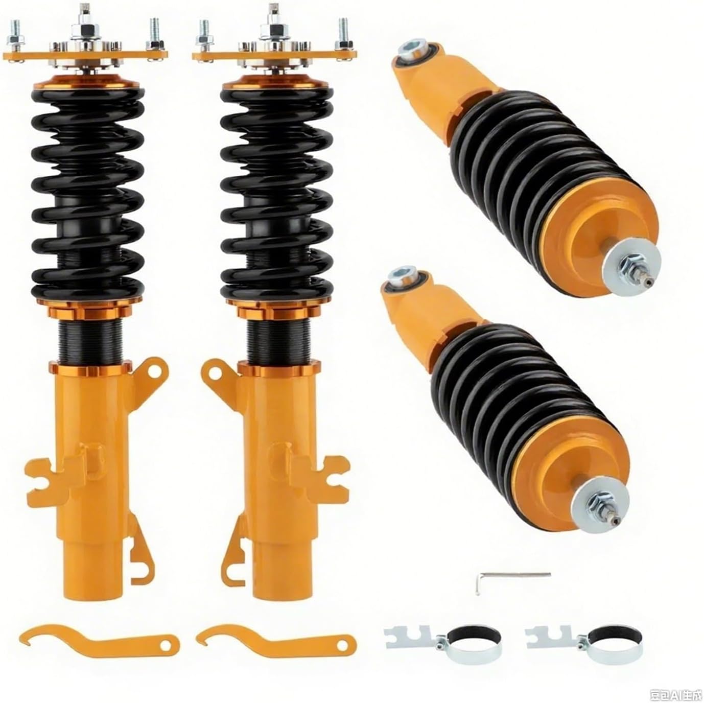 24 Ways Adjustable Coilover Suspension Kits fit，Compatible With Mini R50 R52 S R53 02-06 Shock Absorber Coilover Spring+Shock