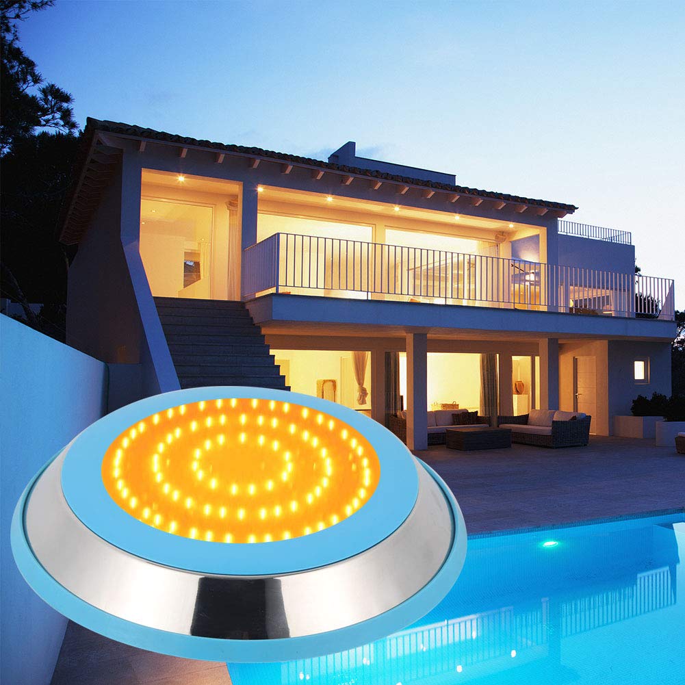 Luce Subacquea a LED AC12V, faretto per Fontana per Piscina in Acciaio Inossidabile RGB IP68 con Telecomando, Opzione di Alimentazione 18W/35W per Piscine, fontane e acquari (18 W)
