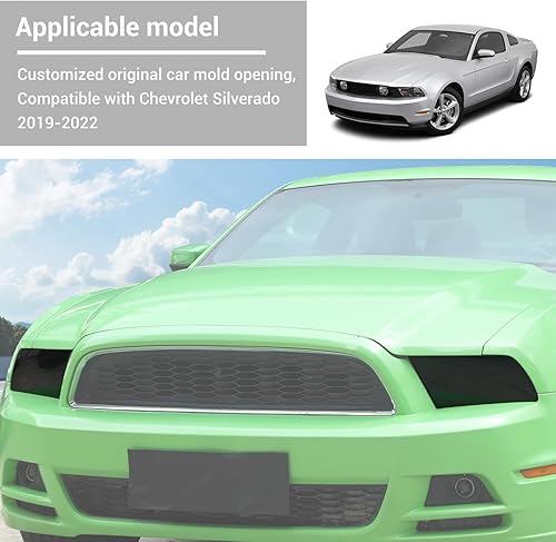 Miniatura 5 de Hoolcar Cubierta de lámpara de faro, marco de bisel, decoración de marco de decoración, accesorios exteriores compatibles con Ford Mustang