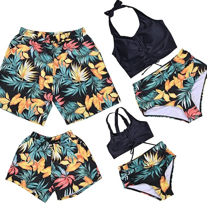 Couples Family Matching Swimsuits - Dad &amp; Me Matching Swim Shorts