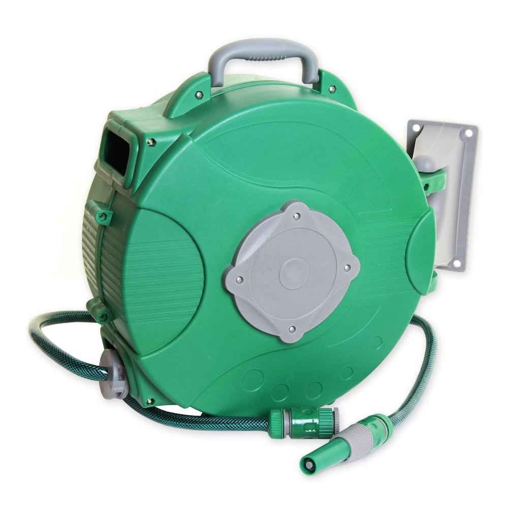 Benross GardenKraft 13530 20m Auto Hose Reel with Hose/Nozzle Set and Bracket