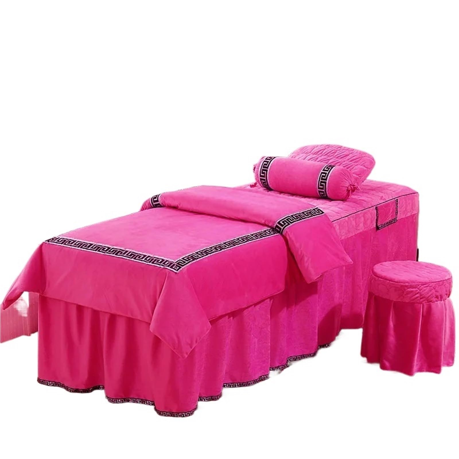GCYEIDMA Beauty Salon Bed Cover Sets 4pcs Beauty Salon Bedding Set Thick Bed Linens Sheets Bedspread Massage Spa(02,FLAT BED SHEET_70X180CM)