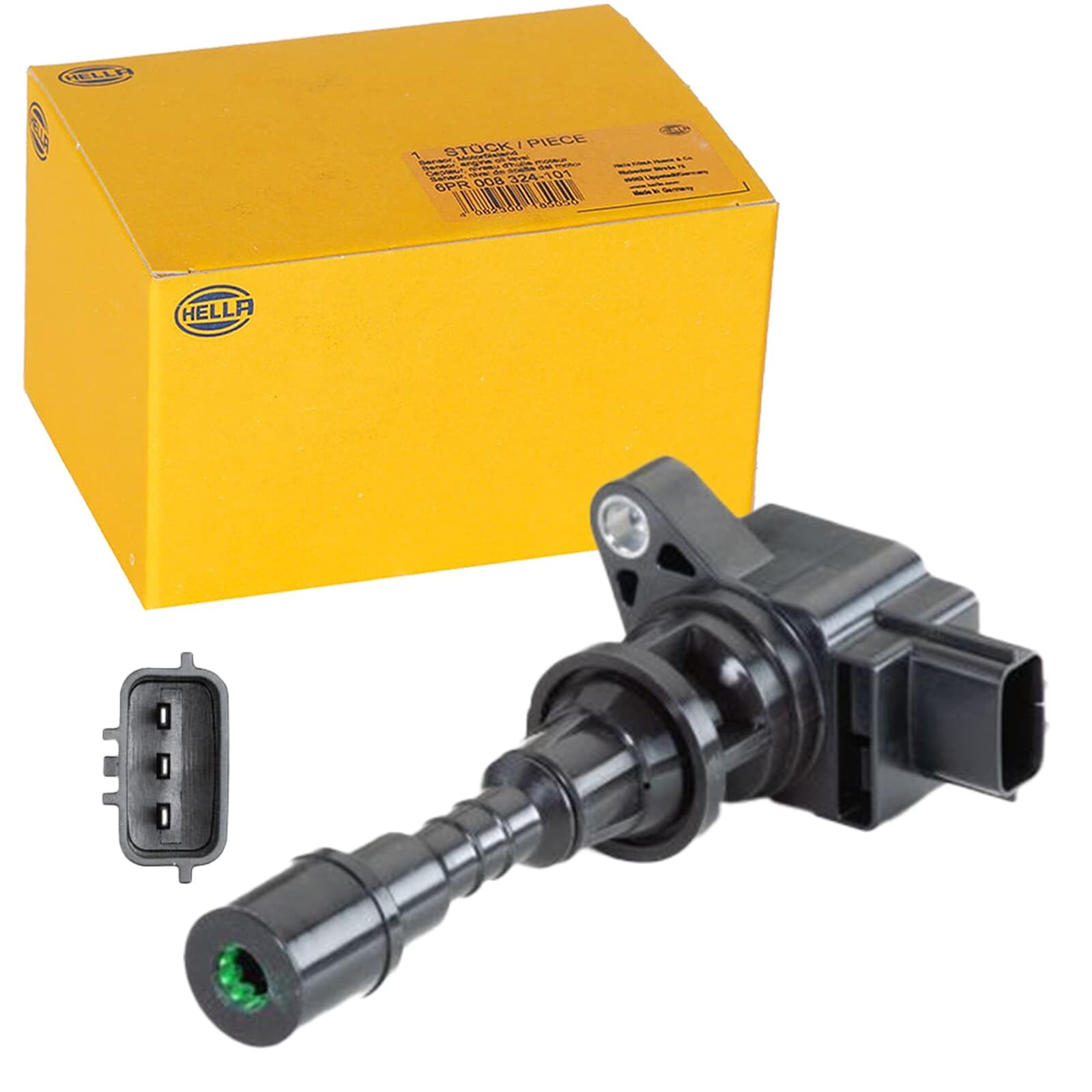 HELLA 5DA 358 057-651 Ignition Coil - 3-pin connector - Flush-Fitting Pencil Ignition Coils - Bolted