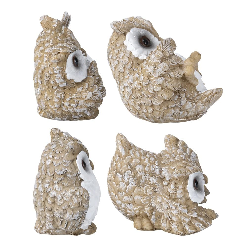 Ideen Mit Herz Deko-Eulen - 2er Set Süße Figuren Aus Polyresin 9cm Hoch