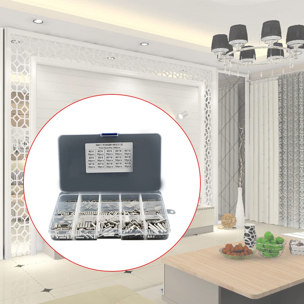 M2 M3 M4 Split Spring Dowel Tension Roll Pin Set Of 450 Fastener Set Cylindrical Pin Metal Hardware Fastener Metal Dowel Pins Assortment