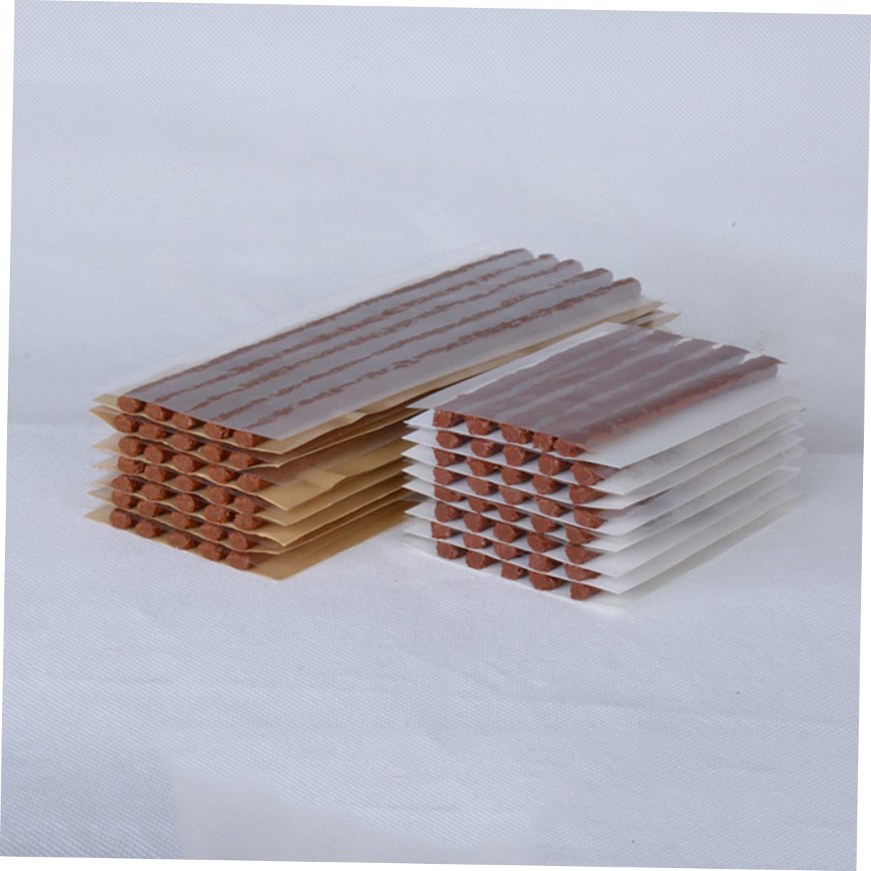 Happyyami 30Pcs Tire Puncture Repair Strips for Motorcycle and Car Brown Tubeless Tire Sealer for Quick and Emergency Repairs for Bicycles and Scooters