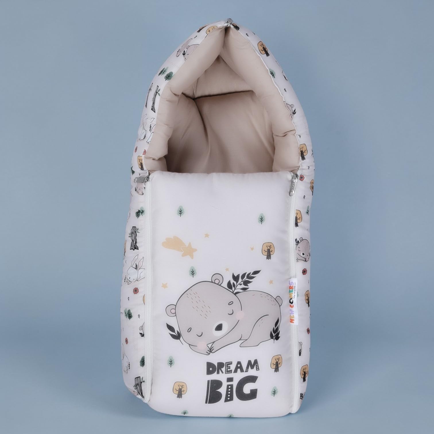 NEW COMERS® 3 in 1 Baby Bed, Sleeping Bag/Carry Nest, Cotton Baby Bedding for New Born & Infant, Travel Friendly Portable Bassinet for Baby Carrying & co Sleeping, Unisex Baby Sleeping Bed-801