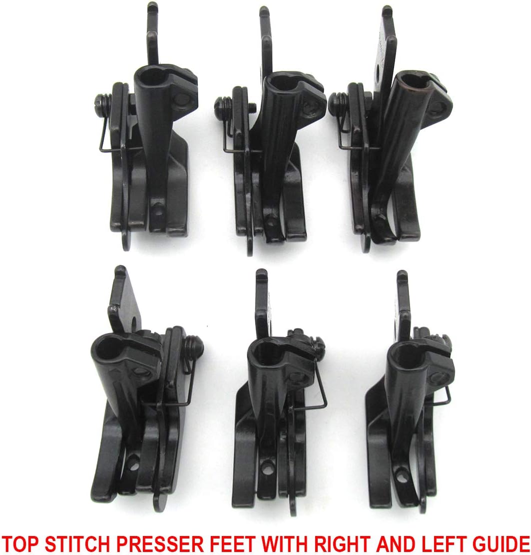 CKPSMS Brand - Compatible with/Replacement for JUKI brand DNU-1541 Singer brand CONSEW brand 206RB 225 226 226R 6Sets Walking FEET with Right Left Edge #KP-WF6 (S585R 1/8 3/16 1/4+S585L 1/8 3/16 1/4)