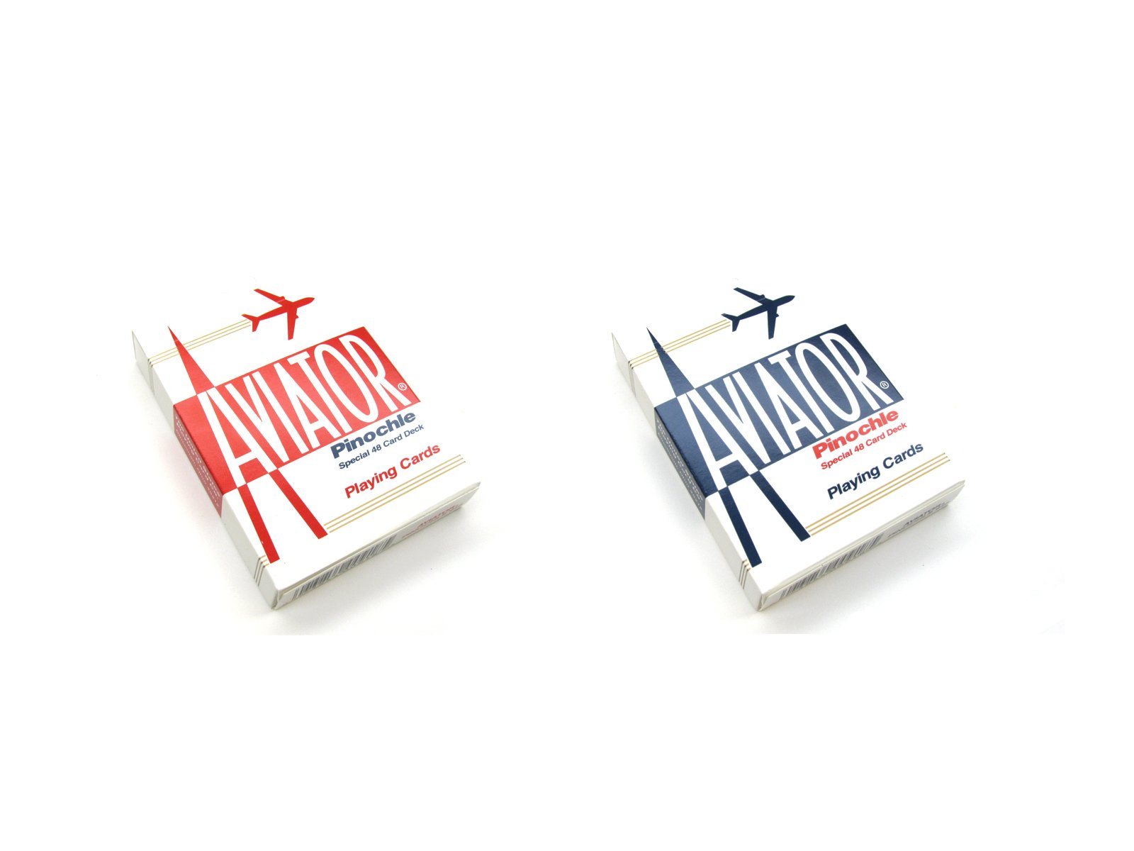 Aviator Pinochle Playing Cards - 1 Sealed Red Deck and 1 Sealed Blue Deck