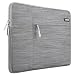 MOSISO Denim Fabric Laptop Sleeve Case Bag Cover Compatible 11-11.6 Inch MacBook Air, Ultrabook Netbook Tablet with Front Pocket, Gray