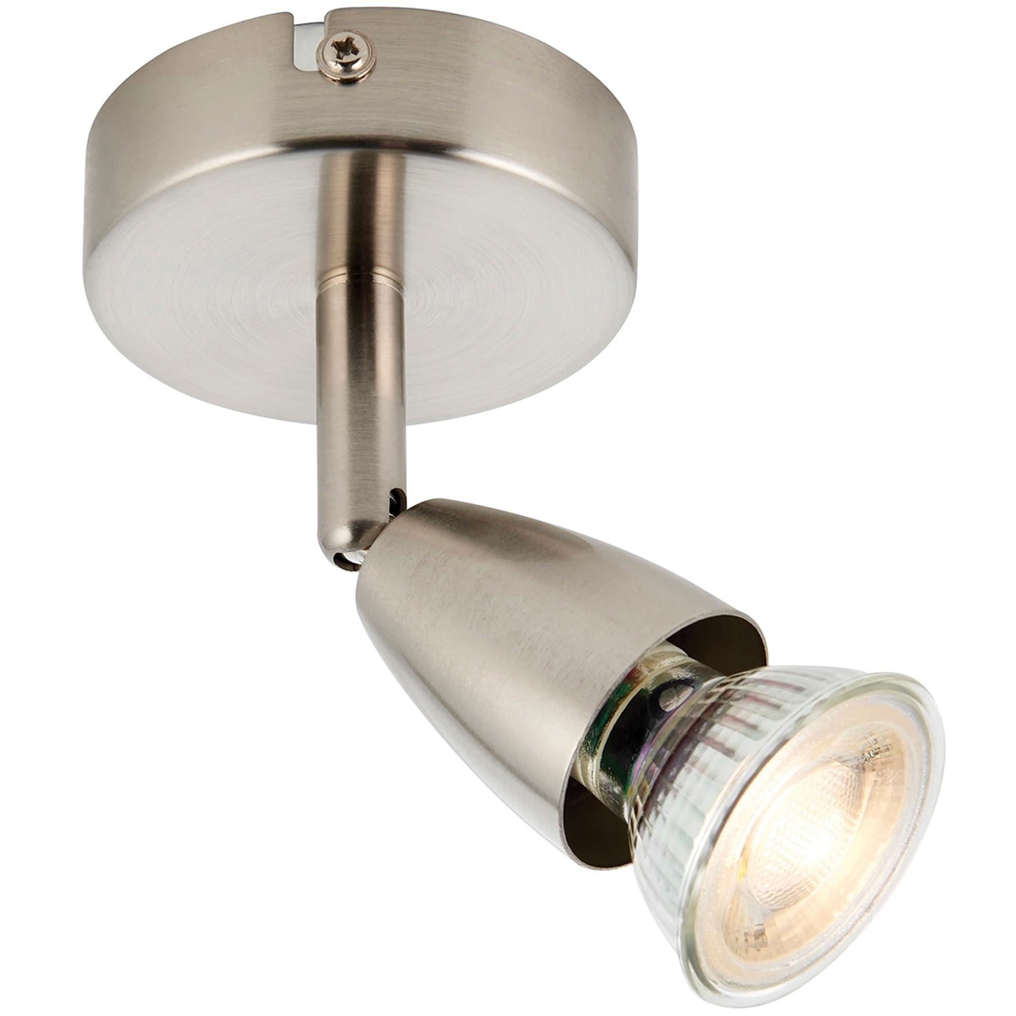 Betta Lighting Satin Nickel Ceiling 1 Light Spotlight Fully Adjustable Finish Led Compatible Dimmable