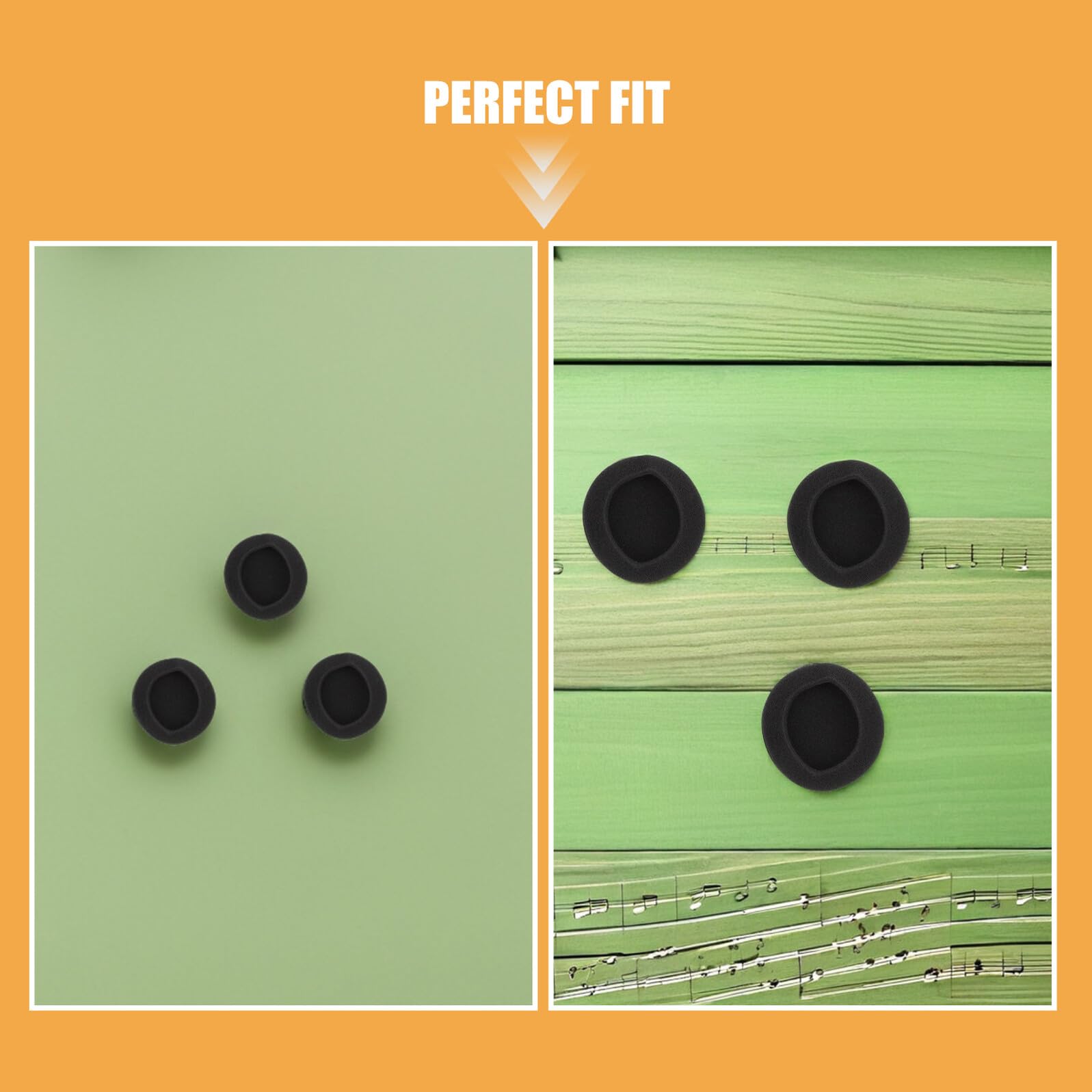 Lot de 24 Coussinets de Rechange en Mousse 55 MM Housses pour Écouteurs Confortables et Respirantes de Bruit Améliorée Compatibles Casques Standards pour Usage Prolongé