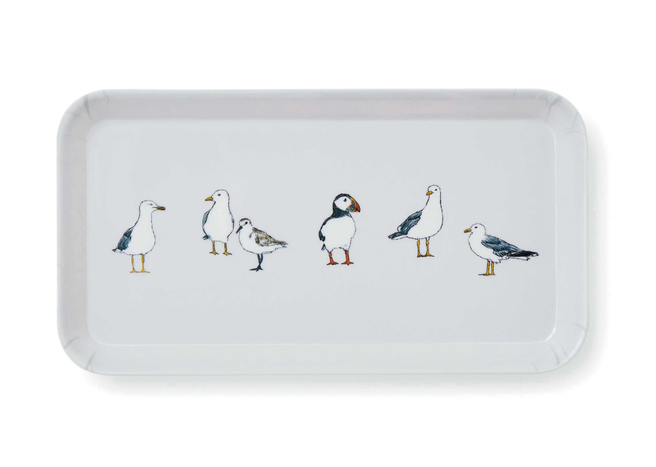 Cooksmart Coastal Birds Small Serving Tray for Food and Drinks