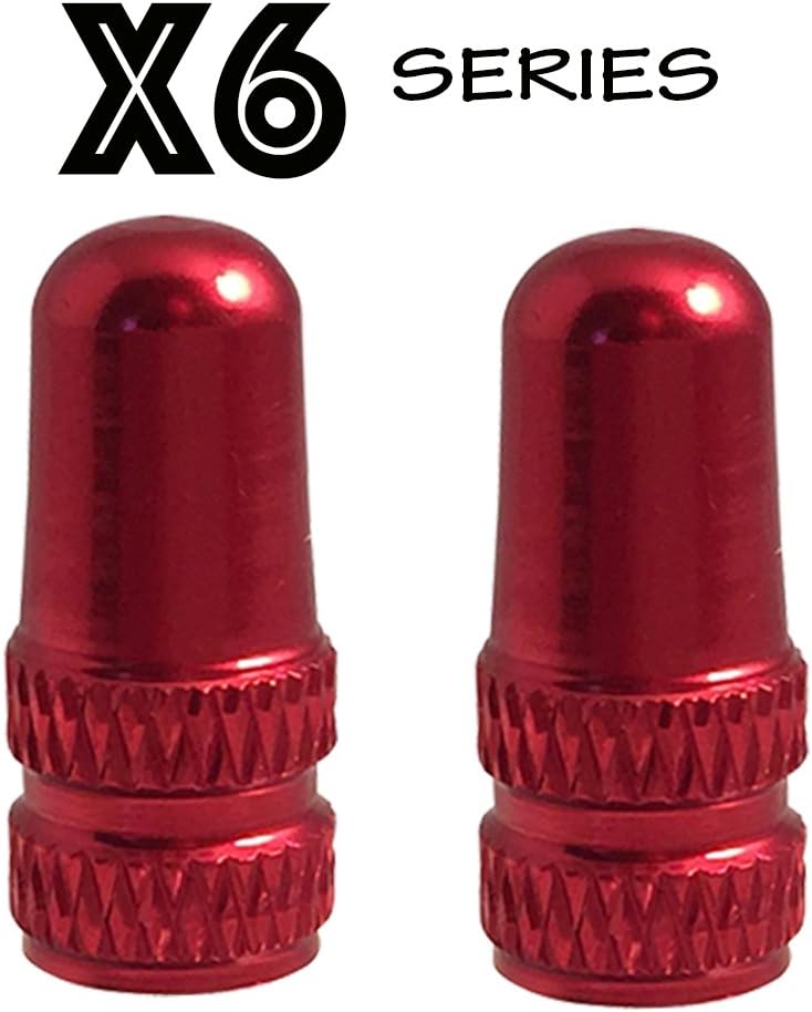 New Anodized Machined Aluminum Presta French Style Valve Cap Red 2pc