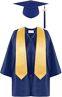 Talar - Juego de gorras unisex para niños y niñas, preescolar, con borla y faja de graduación, talla infantil