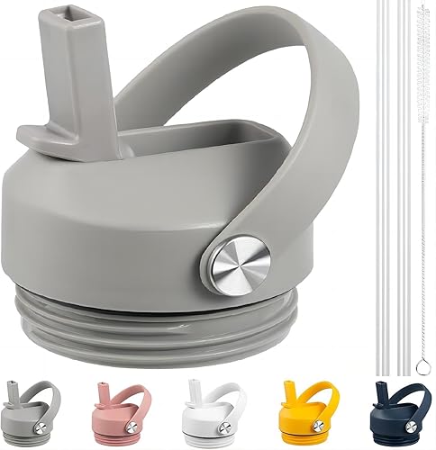 Tapa con pajita para Yeti Rambler de 18, 26, 36, 64 oz, Tapa con Pajitas y Mango Flexible, Tapa de Repuesto para Botella de Agua Yeti Rambler de