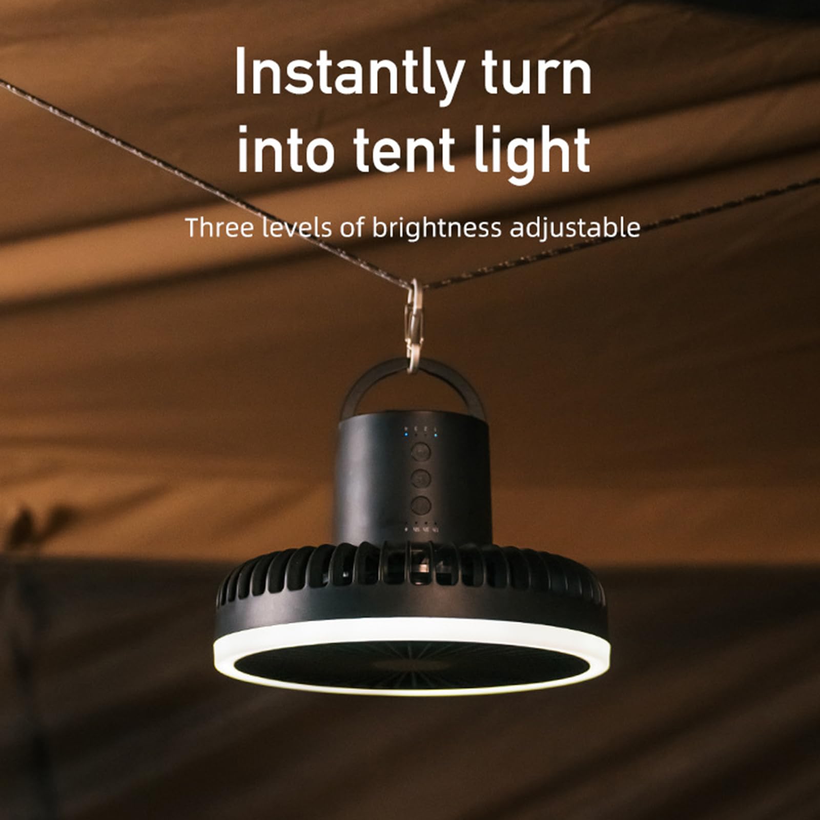 Ventilatore da tavolo con telecomando da 10000 mAh, ventilatore da soffitto con luce a LED e treppiede, per ragazzi e ragazze, per viaggi, vacanze, spiaggia