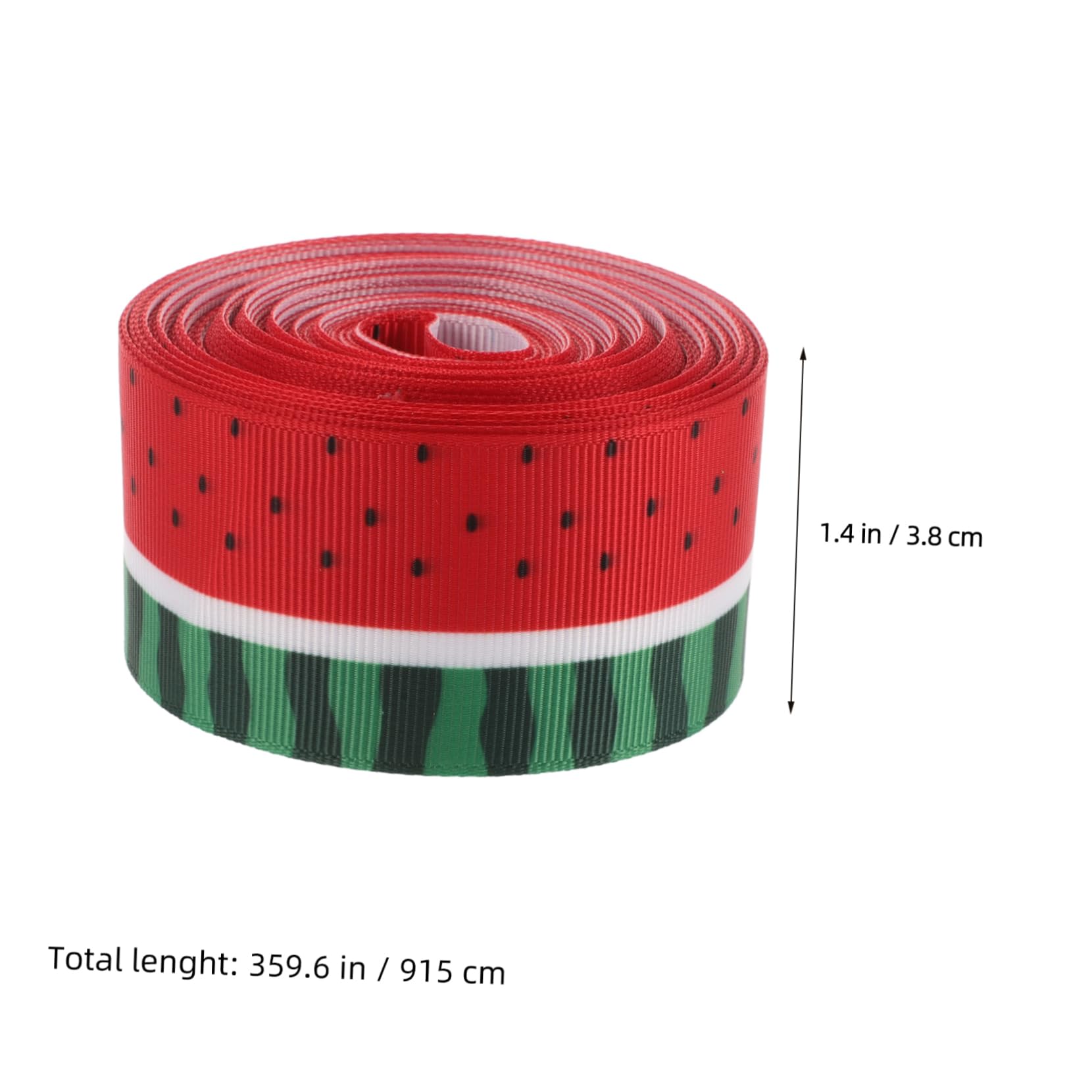 NUOBESTY 5rollen Wassermelonen-muster Geschenkband Yards Satinband Für Diy-dekoration Geschenkverpackung Und Bastelprojekte Leicht Und Tragbar Für Hochzeiten Partys Und Anlässe