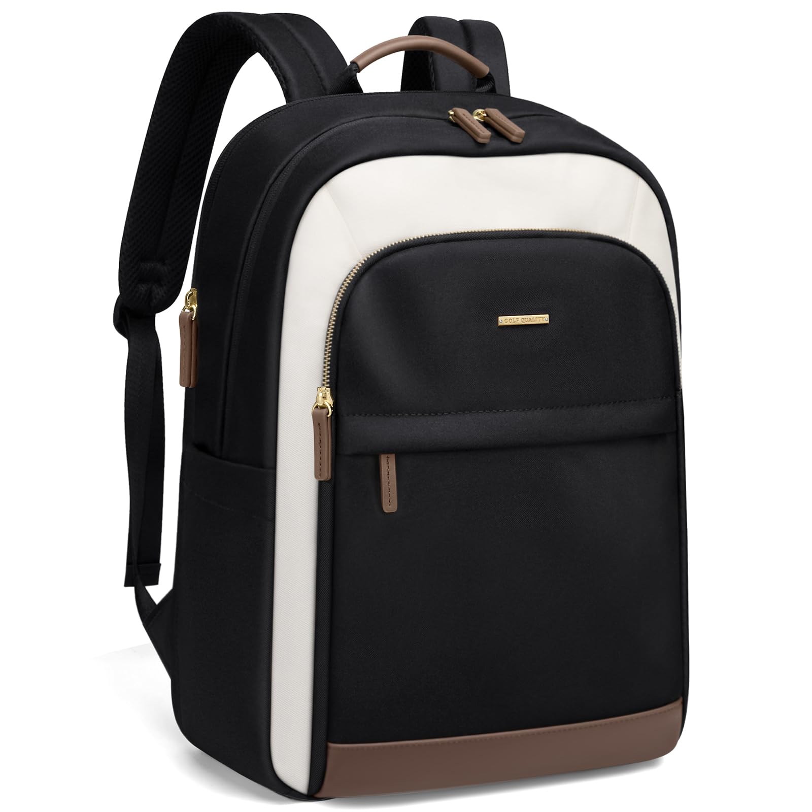 GOLF QUALITY Laptop Backpack for Women Travel Carry On Bag Weekender Business Multilayer Personal Item Backpack,16 Inch,WBlack