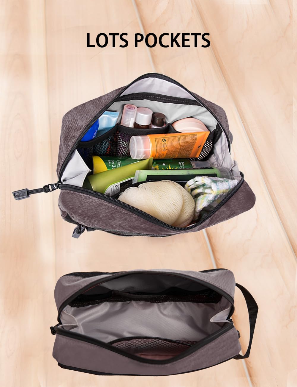 Small Travel Toiletry Bag for Men, Dopp Kit Mens, Zipper Pouch for Travel