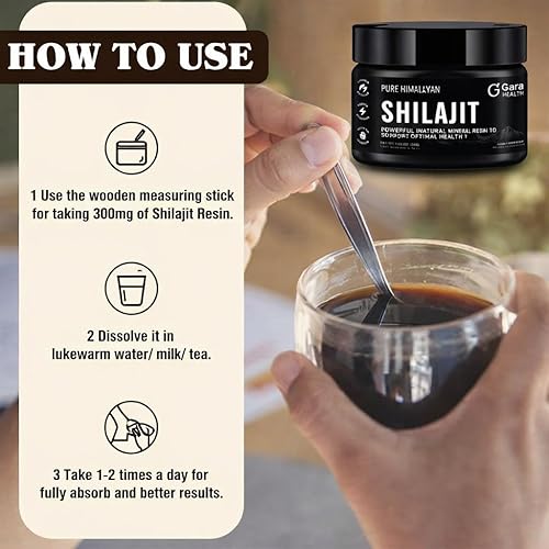 Miniatura 5 de Resina Shilajit del Himalaya, 1.06 oz, resina natural rica en minerales, calidad premium, empaquetada en tarro de vidrio