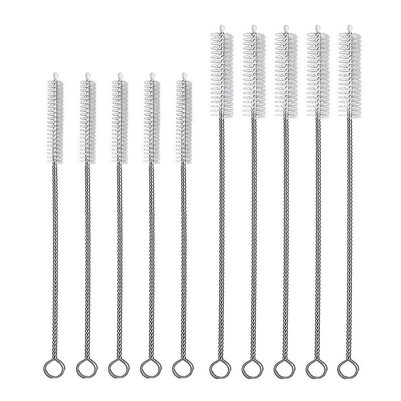 Image of Generic Straw Cleaner Brush Set, 20-Piece Long Brushes for Tumblers, Water Bottles, Sippy Cups, Pipes, Tubes, Hummingbird Feeders, Silver