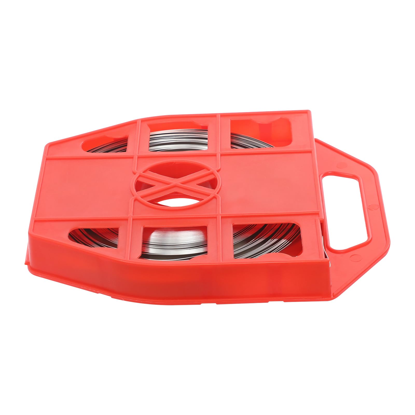 Cinta de acero inoxidable de 30 m, bobina de flejado de acero inoxidable, herramienta de flejado, 19 mm x 0,8 mm, color rojo