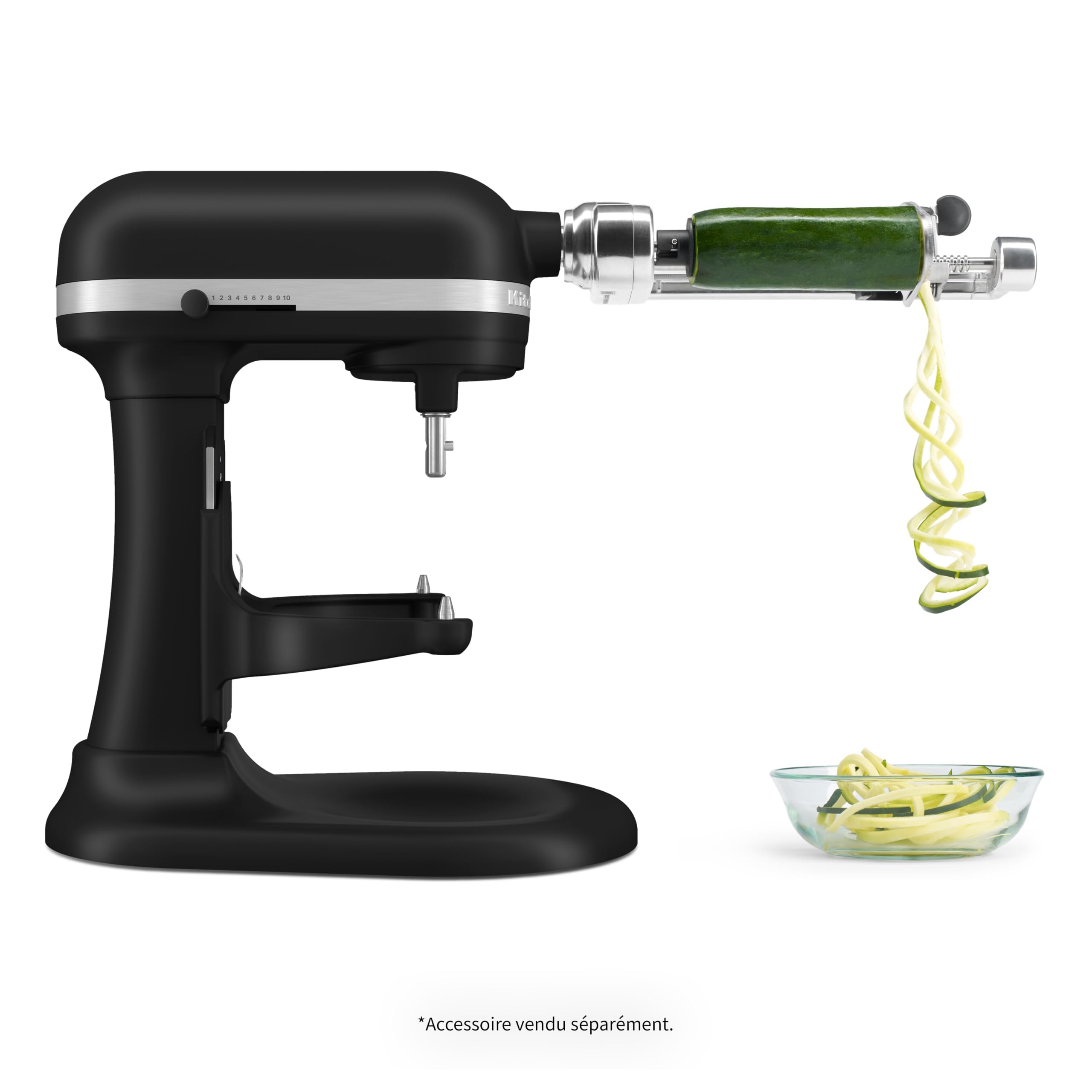 KitchenAid Robot Pâtissier Heavy Duty 5.2L, Corps & Engrenages Tout Métal, 11 Vitesses, Flex Edge, 67 Points de Contact, Noir Mat