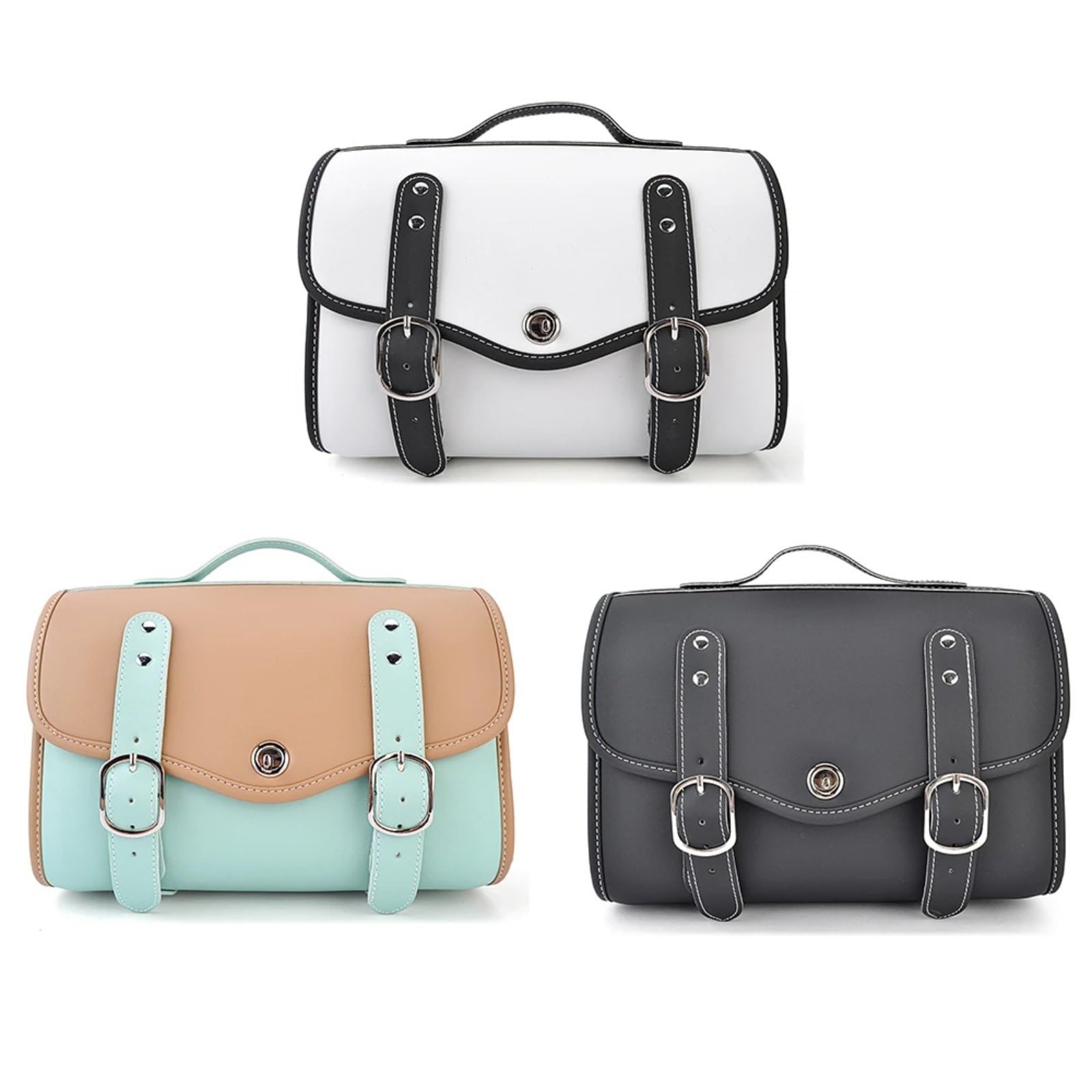 Bolsa de sillín Motocicleta Compatible Con 1 Bolsa De Almacenamiento Para Equipaje De Motocicleta, Bolsas Laterales, Bolsa De Herramientas, Bolsas De Sillín Y Bolsa Para El Asiento Trasero(Green)