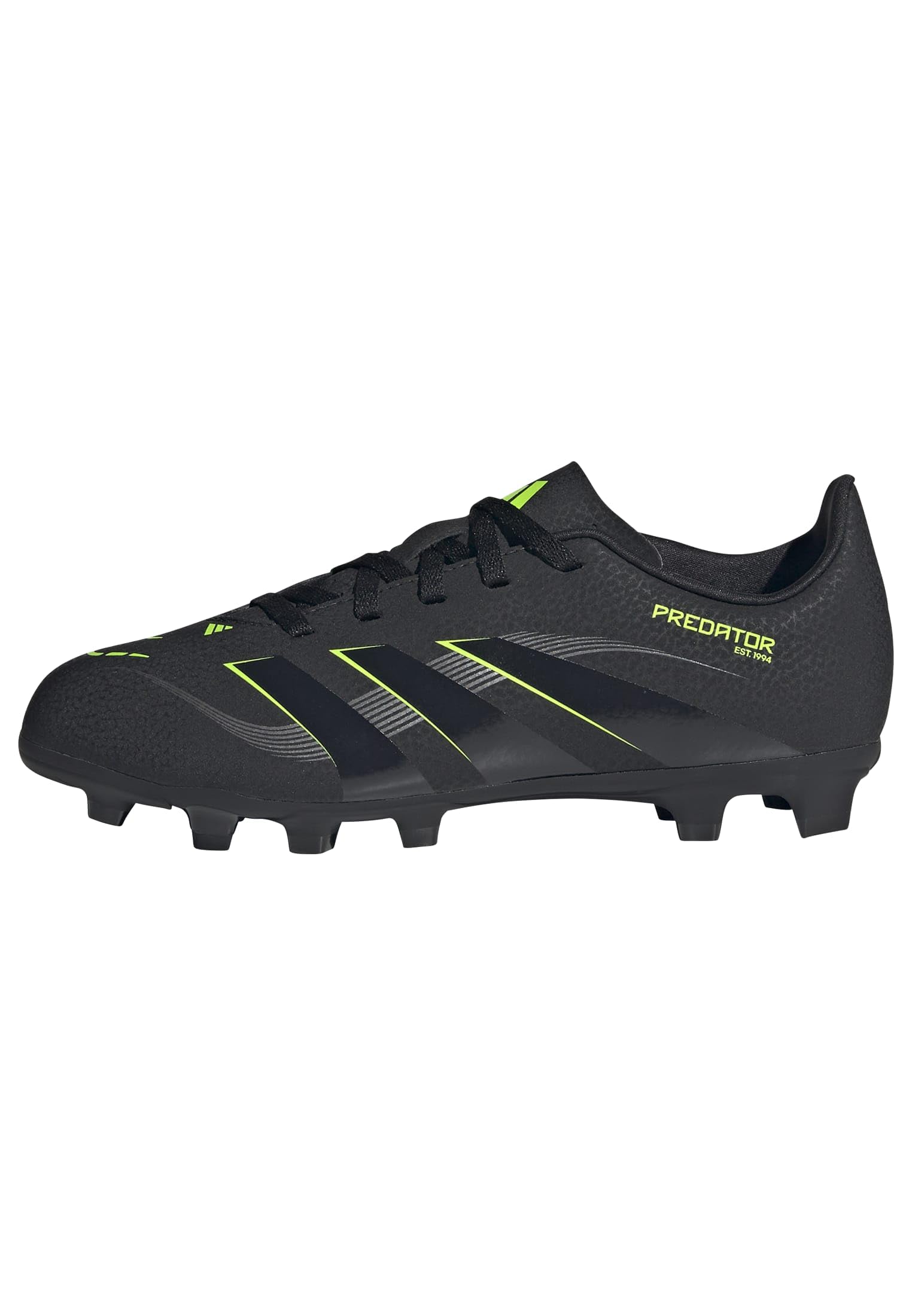 adidas Unisex Kinder Predator Club Firm Ground/Multi Ground Football Boots Kids, Core Black/Carbon/Lucid Lemon, 31 EU