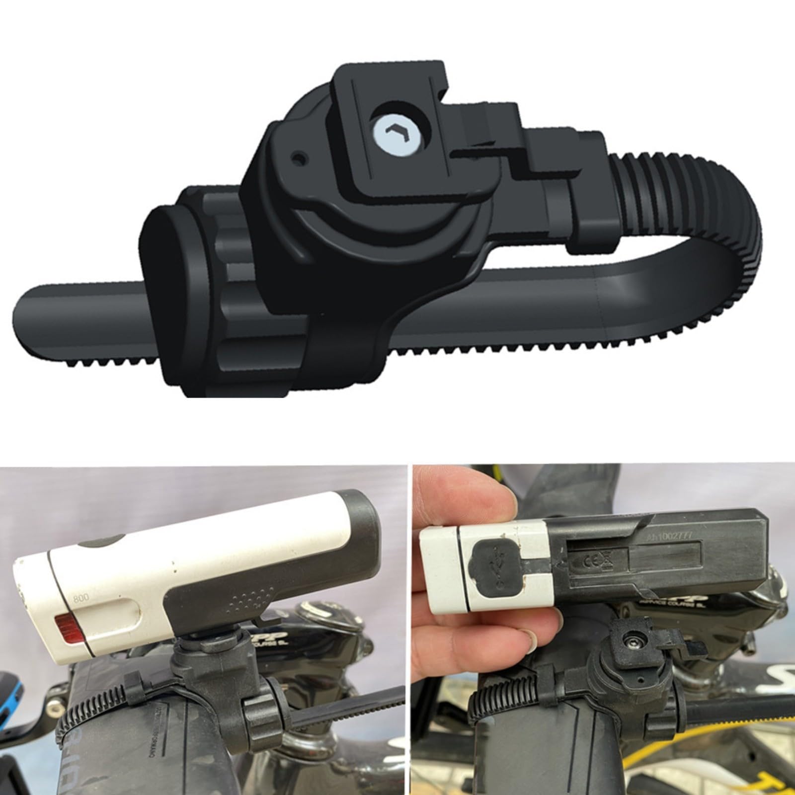 Porta Telepass Per Moto Trelock ZL 950 Supporto Per Luce Frontale Suntour Mobie Quad Lock