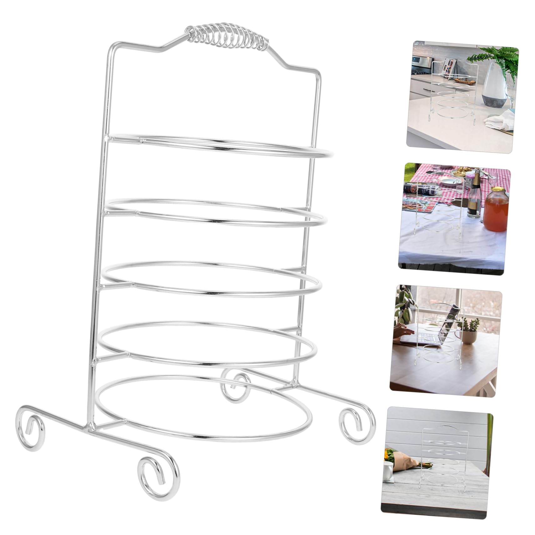 Cabilock Soporte De Hierro De 5 Niveles Para Bandeja De Barbacoa, Expositor De Alimentos, Bandeja De Servir De Mesa, Soporte Para Restaurante, Bufé, Fiesta, Hogar, Cocina.