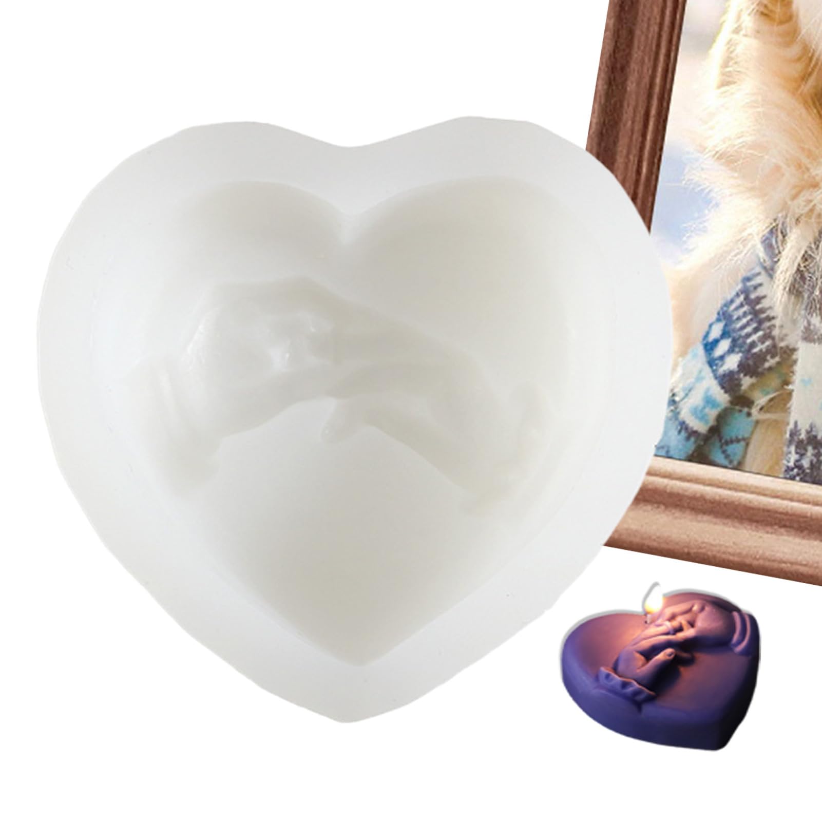 penobon 3D DIY Stapo per Candele in Silicone per Realizzare Candele, 3D Stapi Silicone per