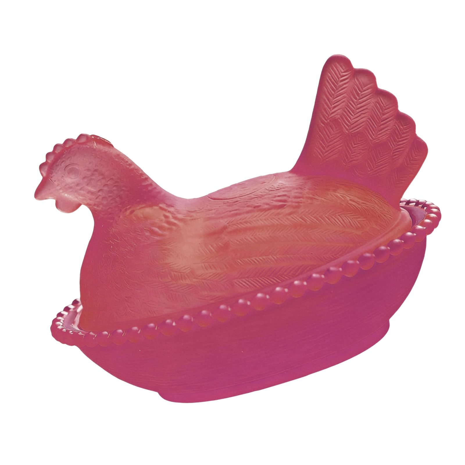 CRFFZ Crystal Glasses Chicken Shape Candy, Retro Bowl with Lid, Dessert Plate Snacks Bowl Ornament for Home Decors Jars with Lid Decorative
