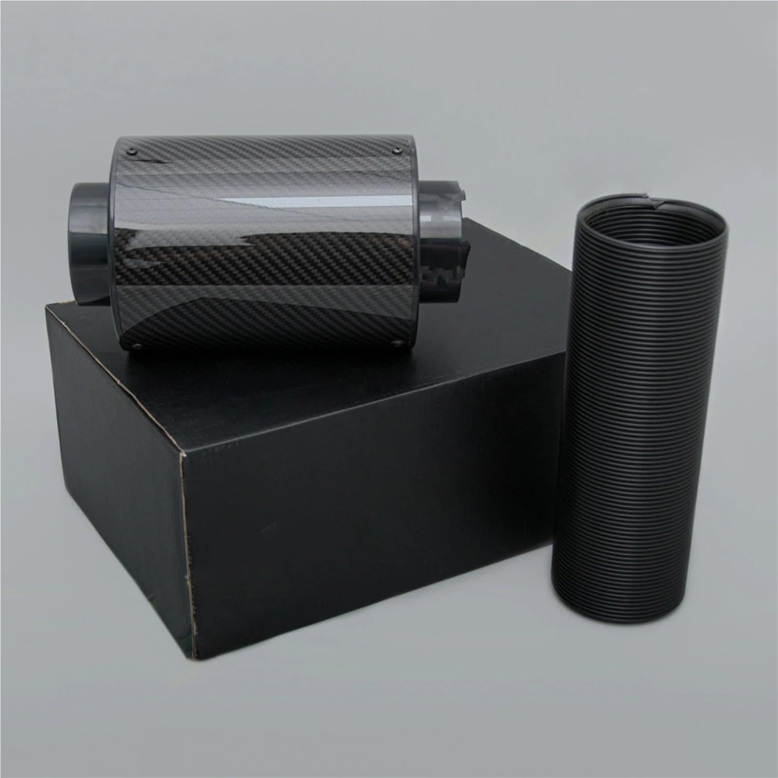 Zespół obudowy filtra powietrza Uniwersalny filtr indukcyjny z włókna węglowego 76 mm 3". Obudowa filtra | Zestaw węży dolotowych zimnego układu dolotowego samochodu