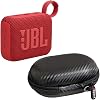 JBL GO 4 Ultra Portable Bluetooth Speaker Bundle with gSport Case Red
