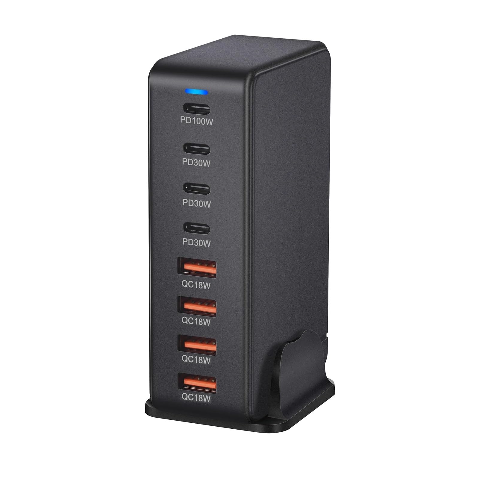 240W Desktop GaN Charger 8-port USB Type C PD Charger Fast Charge 3.0 USB Type C Fast Charger Mobile USB Charger(240W-U-K-White)