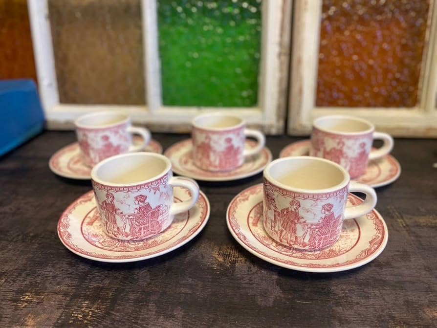 Amazon.co.jp: カップ&ソーサー セット アンティーク 昭和レトロ