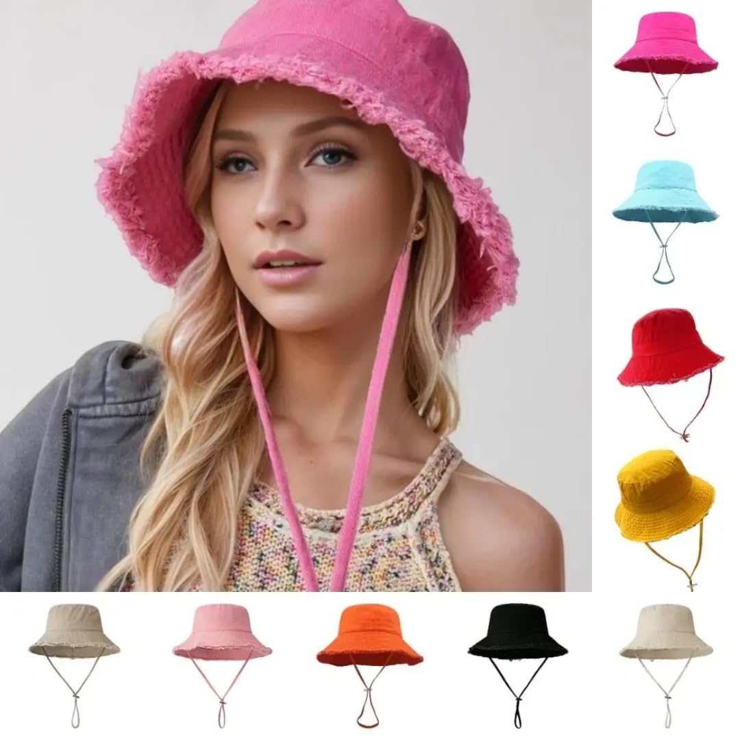 Style Bucket Hat Verstellbare Sunfisherman-Mütze Großkrempig Farbe Vier Jahreszeiten