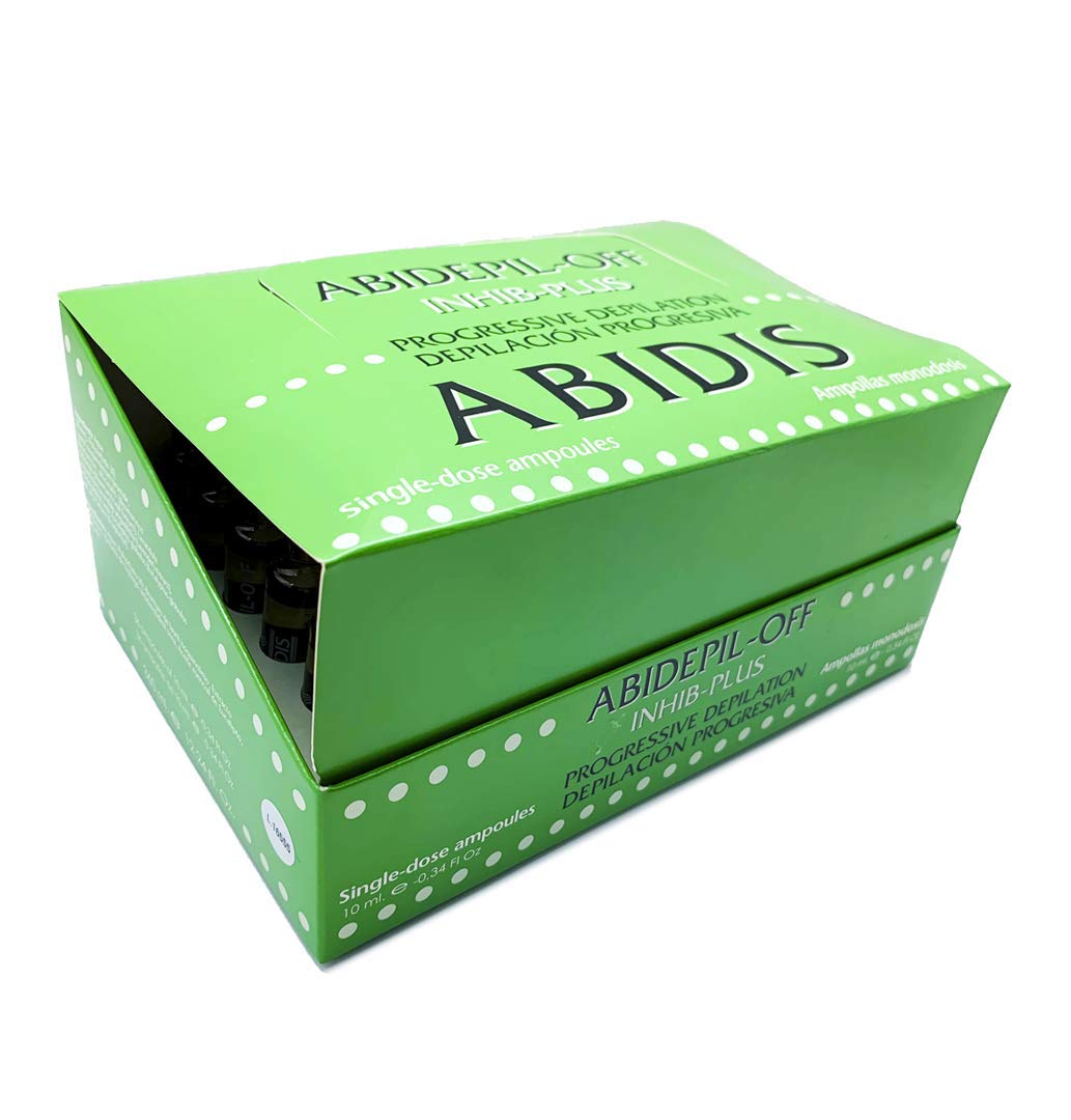 Ampollas retardadoras del crecimiento y debilitadoras del vello ABIDEPIL-OFF expositor 36 unidades monouso 10ml