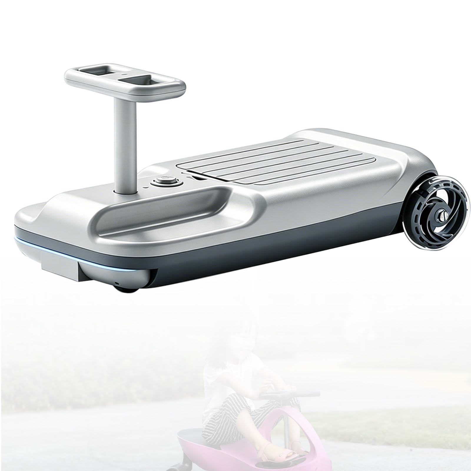 SHAHRYAR Kids Ride-On Car with Cleaning Fun, Ride-On Car with Dual Motors & Ultra-Low Chassis, A Wonderful Surprise for Friends and Family Gray
