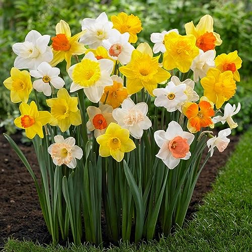 Votaniki Daffodil Fragrant Mix - Long Lasting Beauty, Perennial Daffodil Flowering Bulbs | Plant in...