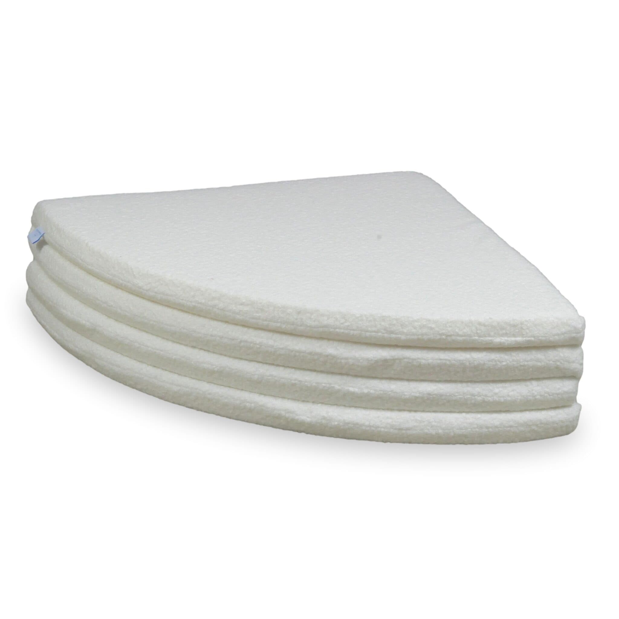 Mimii Baby Spielmatte 160 cm Rund Faltbar bouclé weiß - Große Krabbelmatte aus Schaumstoff - Bodenmatte Kinderzimmer - Spielteppich Baby - Sicher & Waschbar