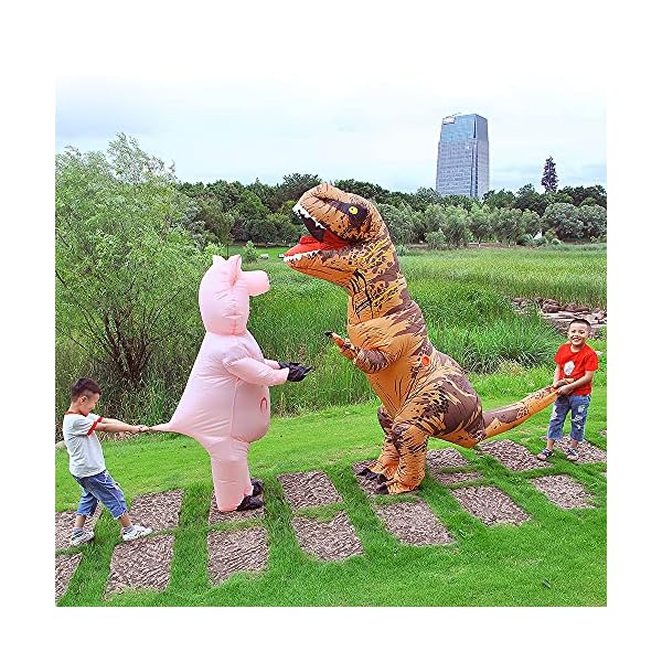 Jashke inflatable dinosaur costumes for adult dinosaur halloween t rex costume for adults - image 3