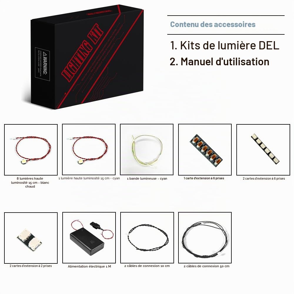 Kit d'éclairage LED compatible avec Lego 10318 Airbus Concorde (sans modèle), kit d'éclairage décoratif compatible avec Lego Concorde Creative Toy